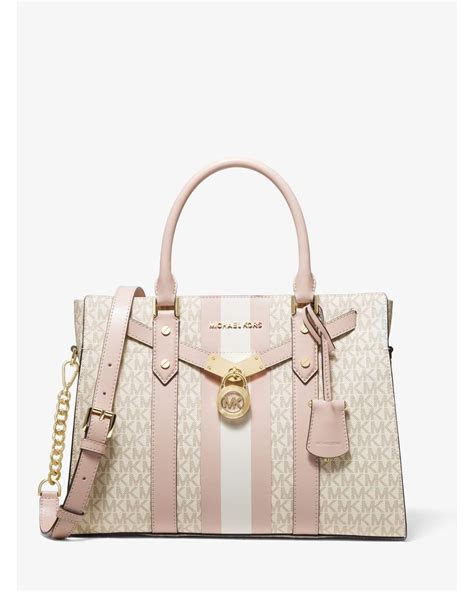 michael kors pink hamilton satchel|Michael Kors nouveau Hamilton satchel.